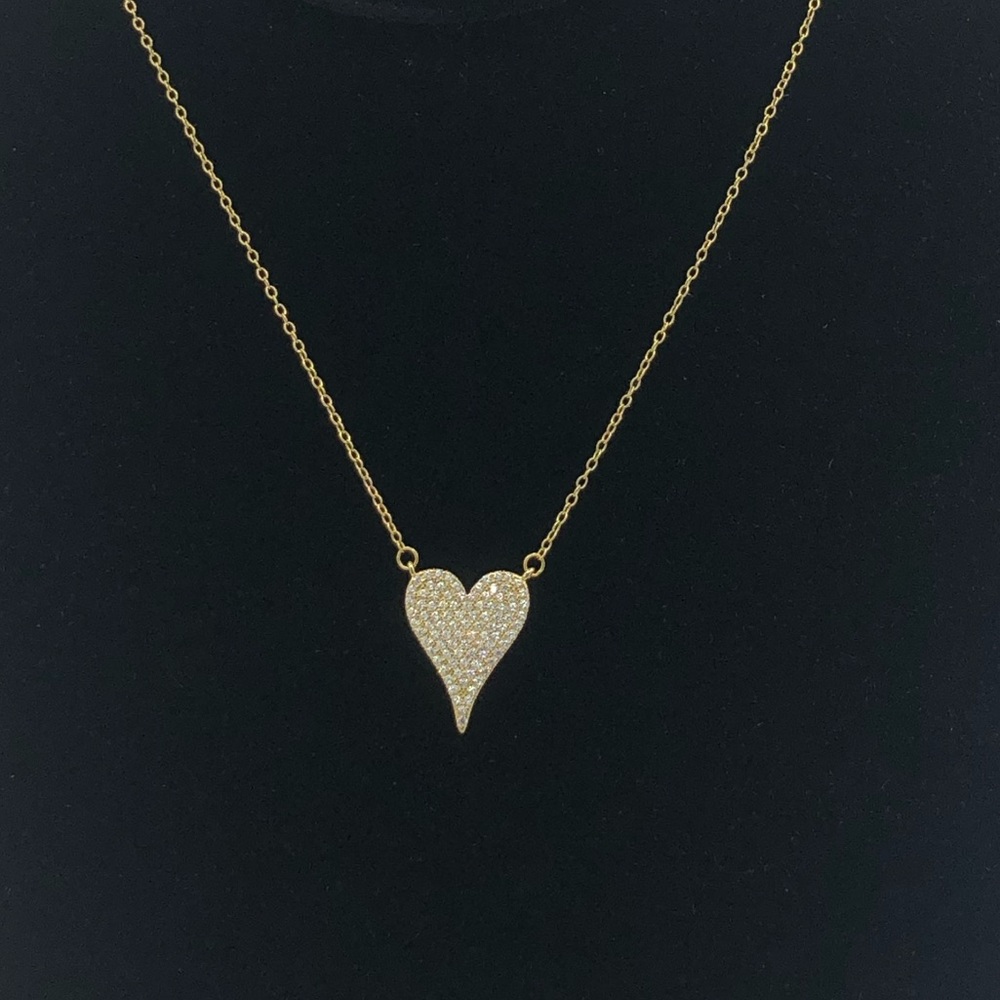 18k 0.83ct Heart Necklace - Picture 10 of 12